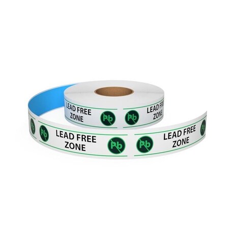 Ergomat Durastripe In-Line Printing 3in x 50ft White - LEAD FREE ZONE DSIL350-W-LEADFREEZONE